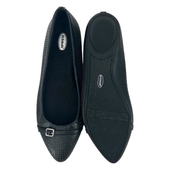 DR SCHOLL'S Rosalie Ballet Flats Women's Size 8 Shoe Black Perforated - Picture 6 of 8